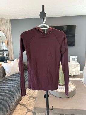 Athleta Plum Hooded Long-Sleeve Pullover